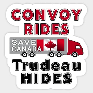 TRUCKERS FOR FREEDOM CONVOY TO OTTAWA CANADA JANUARY 29 2022 RED AND WHITE LETTERS Sticker